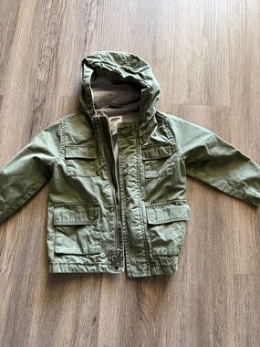 Old Navy Kids Green Hooded Utility Raincoat